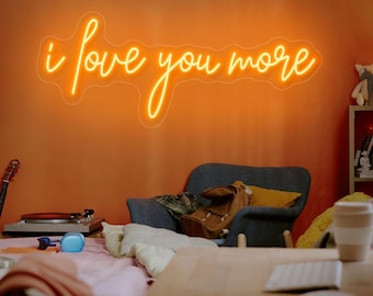Wedding NEON SIGN for reception, Wedding Decorations, Love You More Neon Sign Wedding Decor, Wedding Gifts, Wedding Light Neon Name Sign
