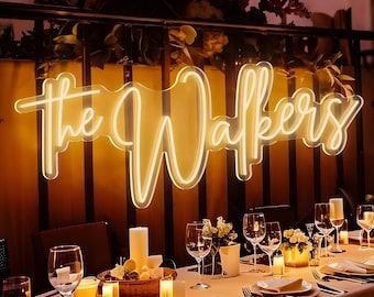Wedding NEON SIGN for reception | Wedding Decorations | Neon Sign Wedding Decor, Wedding Gifts, Wedding Light Neon Name Sign Wedding, Decor