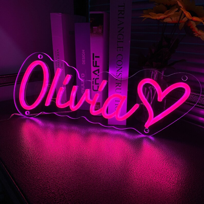 Custom Neon Name Sign Name Sign Custom Nursery Name Sign Neon Name