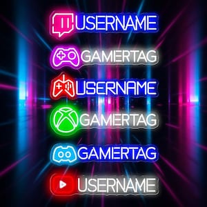 Custom neonreclame-logo, aangepaste arcade muurkunst, aangepaste neonreclame, neonreclames, man Cave decor, gepersonaliseerde cadeaus voor gamers, game room neon