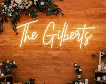 Wedding NEON SIGN for reception | Wedding Decorations | Neon Sign Wedding Decor, Wedding Gifts, Wedding Light Neon Name Sign Wedding, Decor