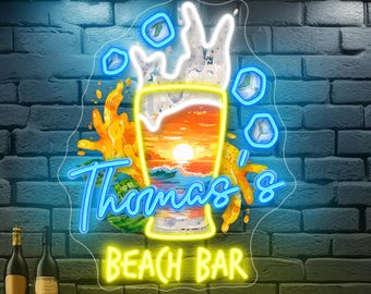 Beer Neon Sign,Custom Bar Neon Sign,Beer Bar Led Neon Light, Club Bar Decor,Home Party Wall Decor,Personalized Gift For Him ,Neon Art,Beer