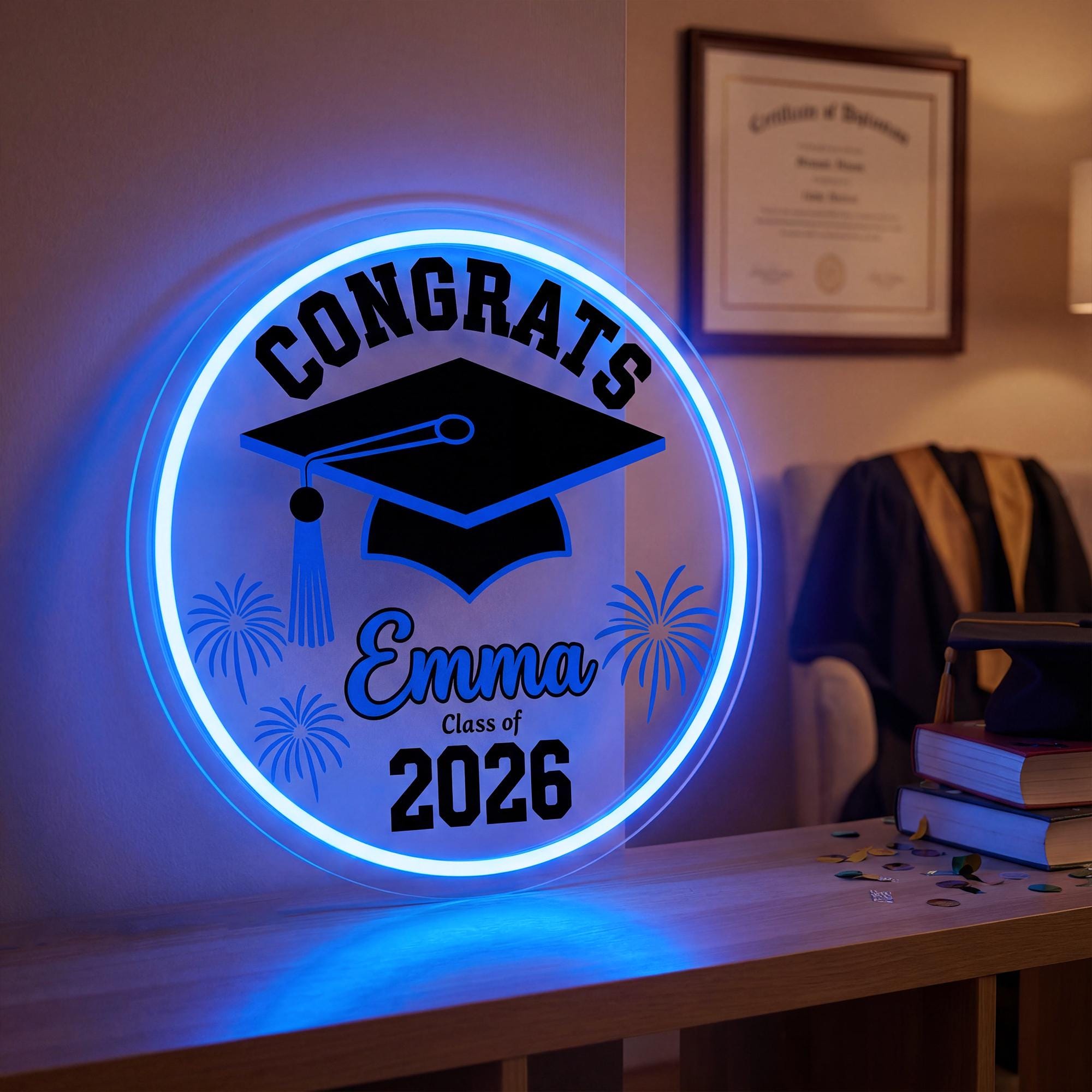 Personalized Graduation LED Neon Sign Custom Name Class of 2026 Gift ...