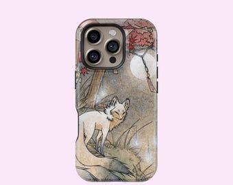 Japanese Fox Design Phone Case: Tough Protective Cover