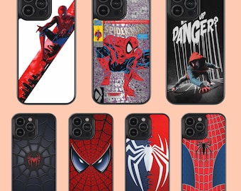 Cover personalizzata in gomma siliconica con design Spider man per iPhone 14 13 12 11 8 Mini Pro X XS XR Max, Samsung Galaxy S20 S21 S22 S23 Ultra