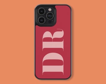 May include: A red phone case with a black border and a white "BIB" design.