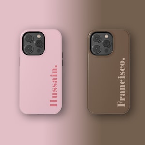 Gepersonaliseerde monogram initiaal telefoonhoesje, iPhone 15 14 13 12 11 8 7 plus Pro Max MagSafe-hoesje, Samsung Galaxy S23 S22 S21 S20 Ultra-hoesje