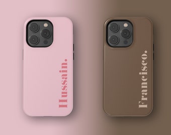 Funda de teléfono con monograma personalizado: delgada, duradera y con carga inalámbrica