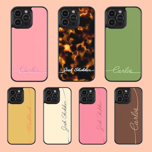 Gepersonaliseerde Monogram Naam Ontwerp Telefoon Case Silicone Rubber Custom Cover Voor iPhone 14 13 12 11 Mini Pro X XR Max,Samsung Galaxy S23 Ultra