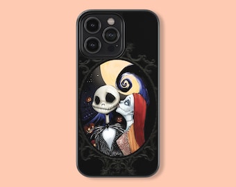 Funda para teléfono de Jack y Sally: cubierta de goma de silicona