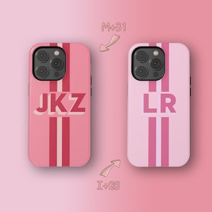Gepersonaliseerde initialen ontwerpen stoere harde telefoonhoes | iPhone 15/14/13/12/11 Pro Max MagSafe-hoesje | Samsung Galaxy S23/S22/S21 Ultra | 8 Geval
