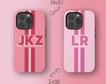 Personalized Initials Phone Case: Tough, Slim, Wireless Charging Compatible