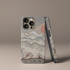 Coque de portable rigide design hérisson pour iPhone 15 14 13 12 11 8 7 Plus Pro Max Mini Coque MagSafe | Coque de portable Samsung Galaxy S24 S23 Ultra