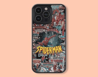 Funda de silicona para teléfono con diseño de Spider-Man