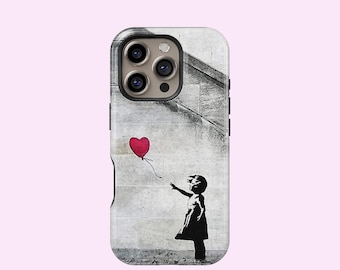 Balloon Girl Art Tough Phone Case: iPhone, Samsung Galaxy