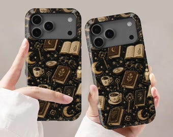 Dark Academia Design Phone Case For iPhone 17 16 15 14 13 12 11 Pro Plus Mini Max, Samsung S25 S24 S23 S22 S21 Ultra Case
