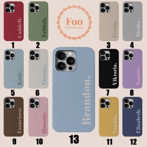 Gepersonaliseerde naam ontwerp stoere harde telefoonhoes | iPhone 15/14/13/12/11 Pro Max MagSafe-hoesje | Samsung Galaxy S23/S22/S21 Ultra | 8 Plus-hoesje
