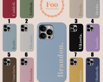 Funda para teléfono con nombre personalizado: resistente, delgada y compatible con MagSafe