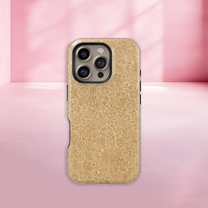 Golden Floral Mandala Phone Case: Tough iPhone & Galaxy Case
