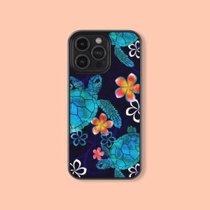 Sea Turtle Floral Design Phone Case: iPhone & Galaxy Cover