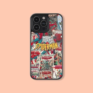 Spider man Design Coque de téléphone en caoutchouc de silicone personnalisée pour iPhone 16 15 14 13 12 11 Mini Pro X XS XR Max, Samsung Galaxy S22 S23 S24 Ultra