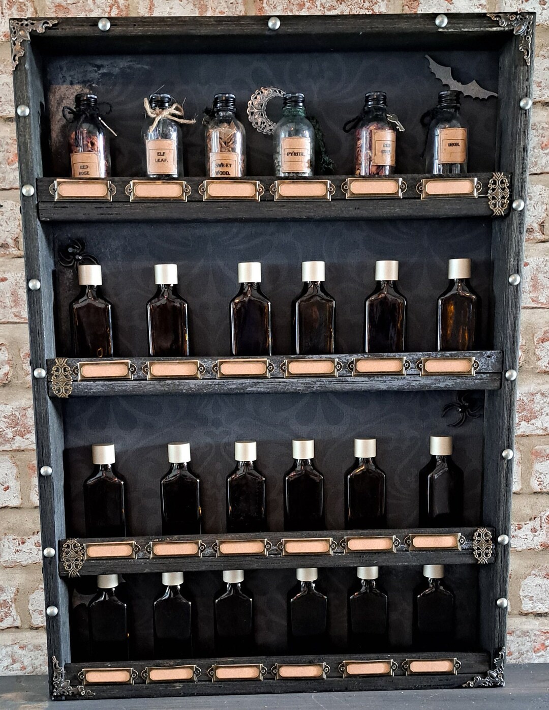 Spice Rack. Witches Gothic Spice Rack Spell Ingredients Rack. Etsy UK
