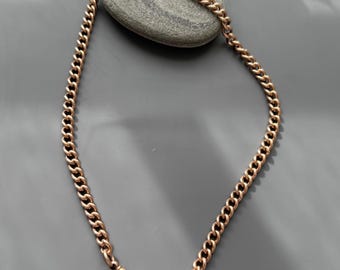 9k Gold Antique Curb Chain w/ Bolt Ring and Dog Clip