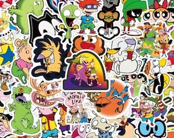 90's Cartoon Stickers Set Of 10