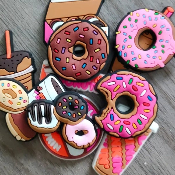 Dunking Doughnut Croc Charms Set Of 5