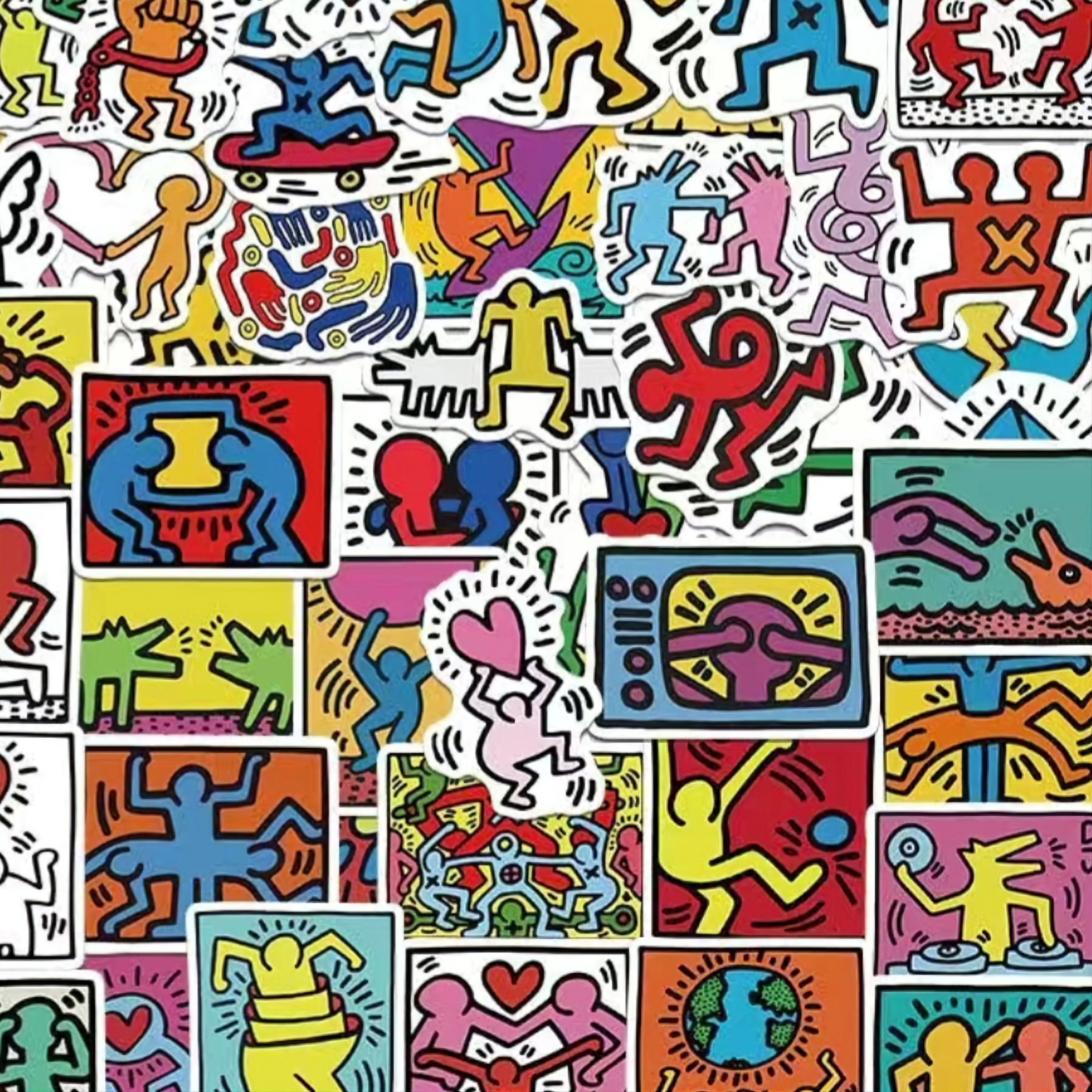 🥇 Vinili e adesivi cuore keith haring 🥇