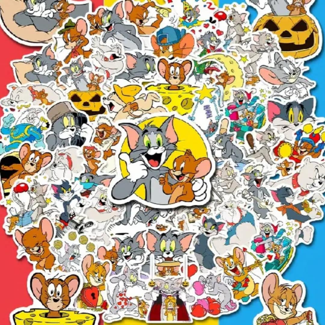 Tom Jerry Sticker Printable Tom and Jerry Stickers Set of 10 - Etsy UK