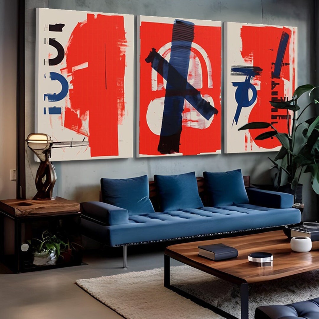 Colorful Abstract Wall Art Contemporary Bold Grahic Street Urban Modern ... - Contemporary Bold Art Pieces