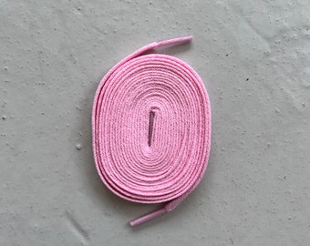 Premium Sneaker Shoelaces, High Quality Flat 8mm Shoelaces - Pink