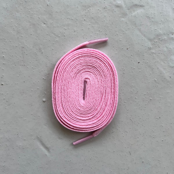 Premium Sneaker Shoelaces, High Quality Flat 8mm Shoelaces - Pink