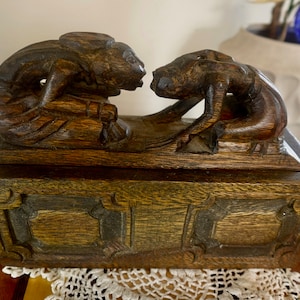 Bruciatore con coperchio scorrevole ricavato da un unico pezzo di legno, bruciatore di incenso cinese, antico design arte popolare, raccoglitore di incenso, firmato artigianalmente