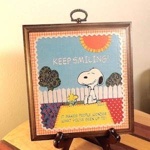 Keep Smiling Snoopy - Etsy