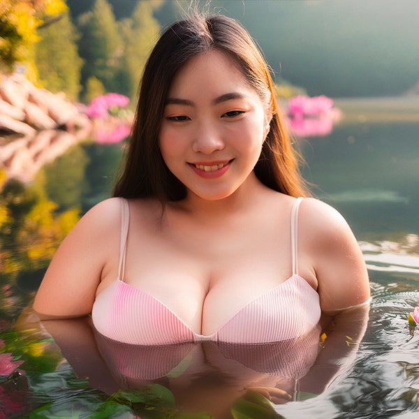 20 femmes asiatiques aux gros seins dans un lac