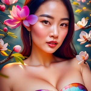 Portraits of 10 Beautiful Asia Women  •   Printable Art Images