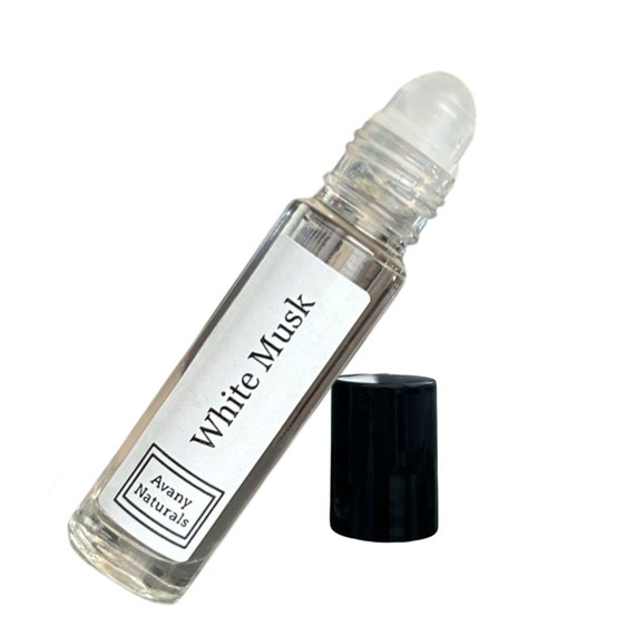 White Musk Oil - Scented Body Fragrance with Rollerball, Unisex Perfume Samples, Travel Size Cologne, Mini Roll on Scents for Purse Bag Car