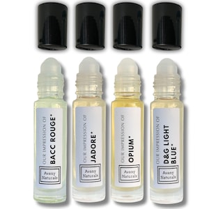 Women Perfume Gift 4 Pc - Pheromone Cologne Long Lasting Body Fragrance Roll-on Concentrated No Dilutions Vegan Friendly & Cruelty Free