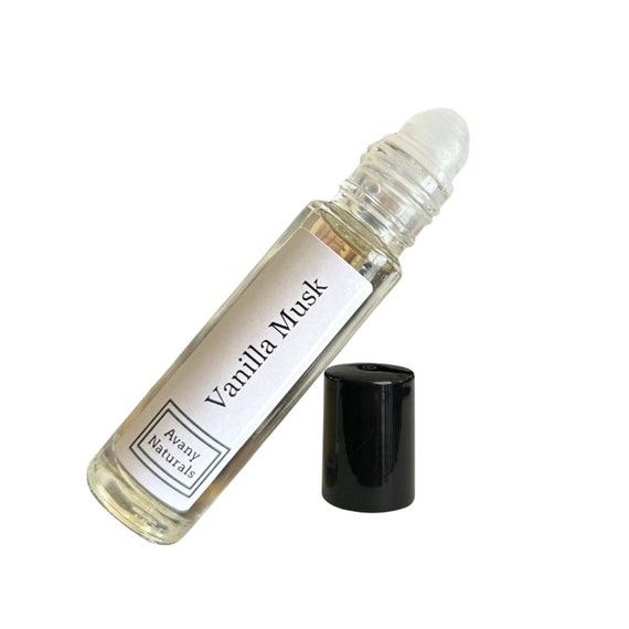 Vanilla Musk Oil - Rollerball Body Perfume, Unisex Fragrance Samples, Travel Size Scented Cologne, Mini Roll on Scents for Purse, Bag or Car