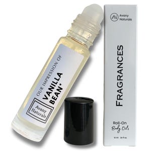 Vanilla Bean Perfume for Women - Fragrance Body Oil Sampler Choose your Size 10ml or 30ml