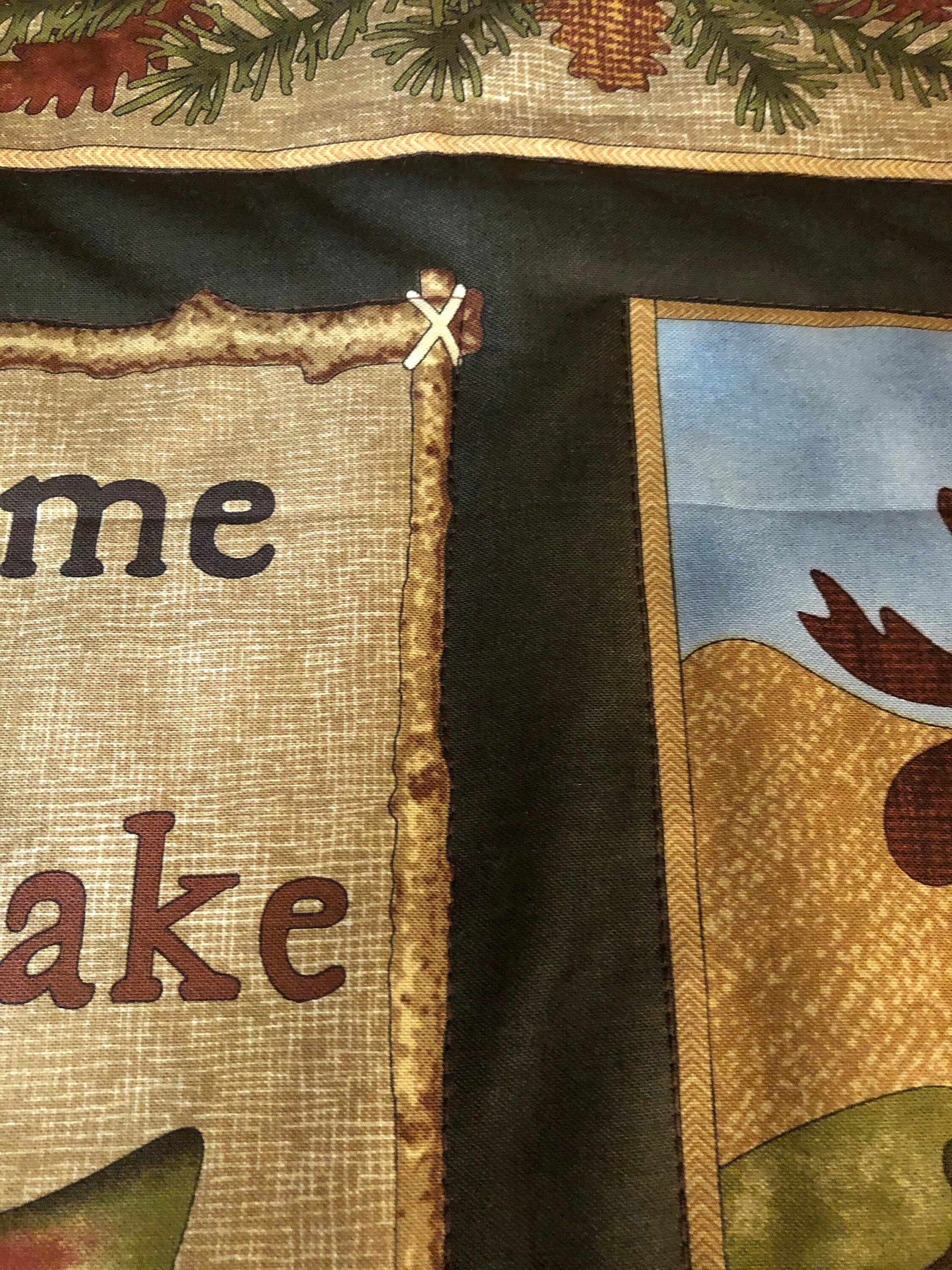 thumbnail image 2 of Vintage Bear Deer Tablecloth Round 60" - Rustic Wildlife Table Cover | Cabin Lodge Forest Animal Decor 2 of 13