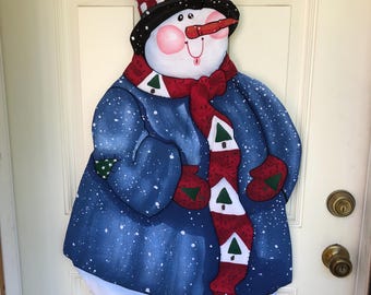 Winter Snowman Door/Wall Hanging Quilted Winter Christmas Holiday Whimsical Snowman Winter Decor