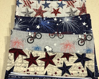 Patriotic Mug Rug Snack Mats July 4th American Stars and Stripes Candle Coaster Snoopy USA 250