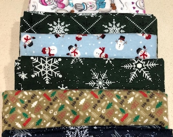 Pillow Cases Flannel Pinecones Snowflakes Snowman Wildlife Paw Prints Snuggly Soft Winter Themed Flannel Snowflake Snowman Pinecones