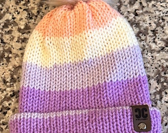 Pastel Sherbert 2.0 Winter Knitted Pom Pom Hat