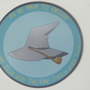 Gandelf Round Vinyl sticker