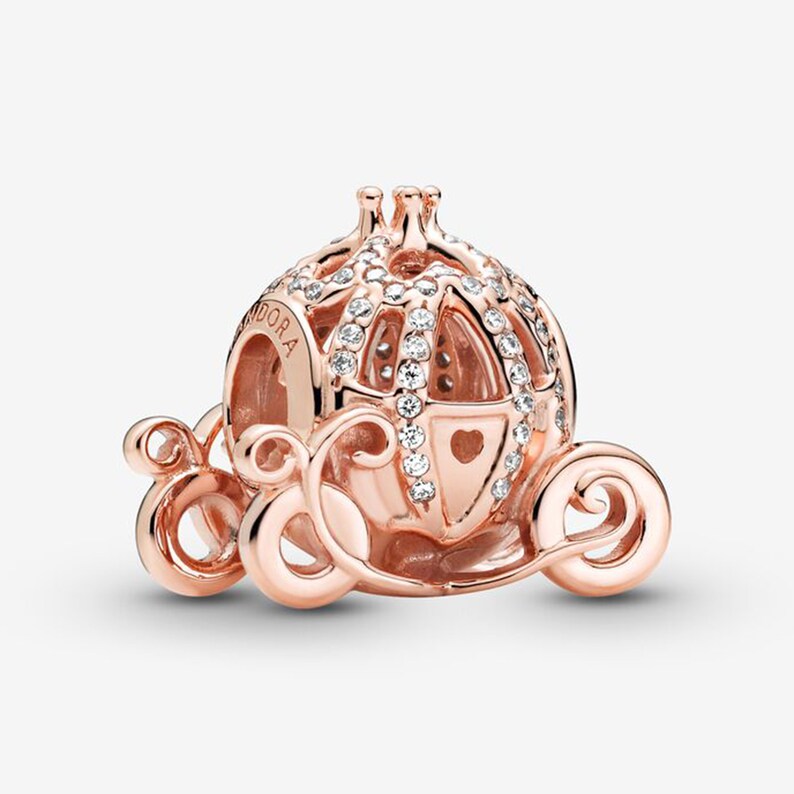 Disney Cinderella Sparkling Carriage Charm S925 Sterling - Etsy