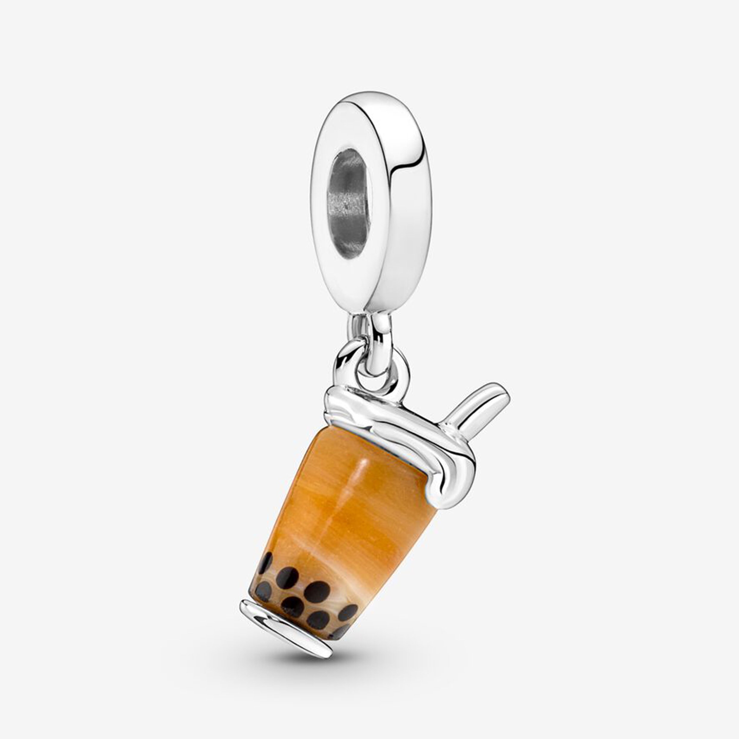 Resin Bubble Tea Bottle Charm With Eye Pin 28mm X 10 Mm 